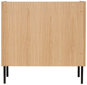 Висок скрин с дъбов декор в естествен цвят 80x82 cm Wrap - Bonami Selection