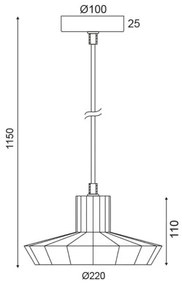 Покривна лампа Dibon