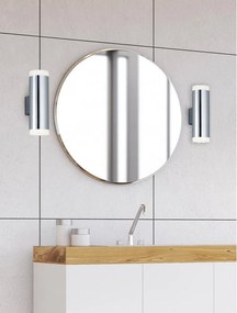 LED лампа за стена в лъскаво-сребрист цвят Ray - Trio