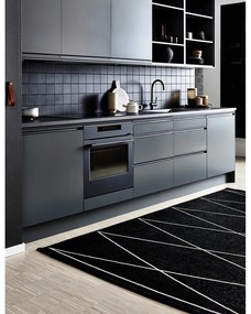 Черен килим за открито и закрито 70x100 cm Max Black – Pappelina