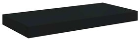 323829 vidaXL Окачен стенен рафт, черен, 50x23x3,8 см, МДФ