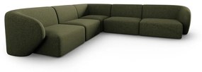 Зелен променлив ъглов диван Shane - Micadoni Home