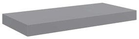 323850 vidaXL Окачен стенен рафт, сив, 50x23x3,8 см, МДФ