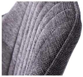 Тъмносив тапициран бар стол с регулируема височина/с подлакътници (височина на седалката 65 cm) Nolan – Unique Furniture