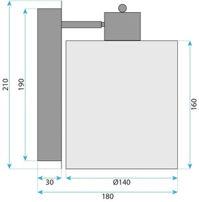 Аплик APP1823-1W NATURE BLACK