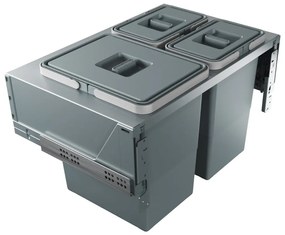 Сиво вградено пластмасово кошче за рециклиране на боклук 42 l Block U-Sink 2.0 – Elletipi