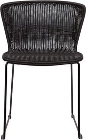 Черни градински столове в комплект 2 бр. от изкуствен ратан Wings – WOOOD