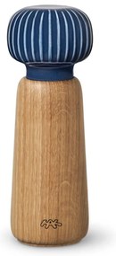 Мелничка за подправки, изработена от дъбово дърво и тъмносин порцелан Hammershoi, височина 17,5 cm Hammershøi - Kähler Design