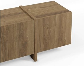 Маса за телевизор от декор от дъб в естествен цвят 180x55x35 cm Volia – Marckeric