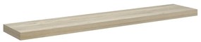 323883 vidaXL Окачен стенен рафт, дъб, 120x23,5x3,8 см, МДФ