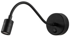 Черна LED стенна лампа Reading – Opviq lights