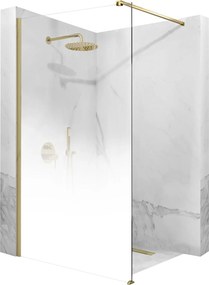 Параван за душ Rea Aero Ombre Gold Brush/White 110