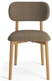 АЛДО Кафяв Таупе (тъкан Монза 40)/рамка лакиран дъб - ДЪРВЕН СТОЛ БУКЛЕ ЗА ДНЕВНА, ТРАПЕЗАРИЯ, КУХНЯ РЕТРО