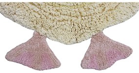 Жълт ръчно изработен памучен детски килим подходящ за пране 95x120 cm Ducky – Lorena Canals