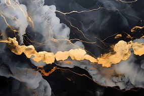 Тапет – Имитиране на черен мрамор