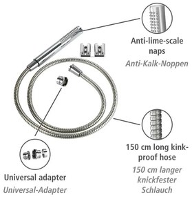 Душ маркуч за умивалник с двойна стенна скоба - Wenko