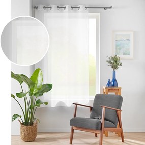 Бяла завеса от воал 140x180 cm Lissea – douceur d'intérieur