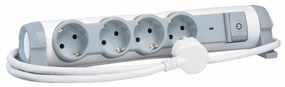 Legrand 694651 Разклонител 4x2P+E, със защита пренапражение, с кабел 1.5м, Бял - До изчерпване - 695051