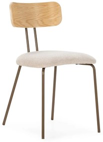 Бежов/в естествен цвят тапициран трапезен стол Olimpia – MOME