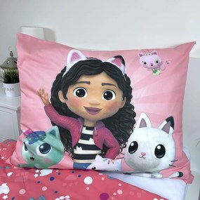 Памучно детско спално бельо за единично легло 140x200 cm Gabby's Dollhouse - Jerry Fabrics