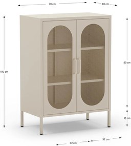 Кремаво шкафче 70x100 cm Diora – Marckeric