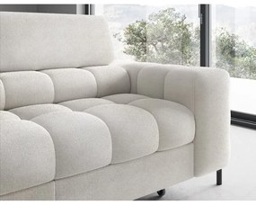 Кремав сгъваем/с място за съхранение ъглов диван от прежда с примки от букле (ляв ъгъл/L форма) Ferucce – ELTAP