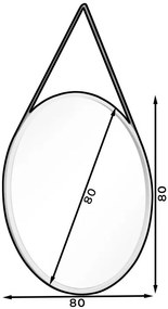 Огледало Grace II-Leuko-Диаметър 80cm