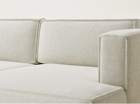 Кремав шенилов сгъваем/с място за съхранение ъглов диван (десен ъгъл) Velto – Maison de Rêve