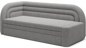 Сив сгъваем/с място за съхранение диван от прежда с примки от букле ляв ъгъл 223 cm Fabillo – ELTAP