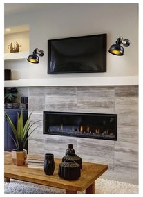 Черна метална стенна лампа Reno - Candellux Lighting
