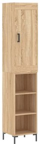 3200324 vidaXL Висок шкаф, сонома дъб, 34,5x34x180 см, инженерно дърво