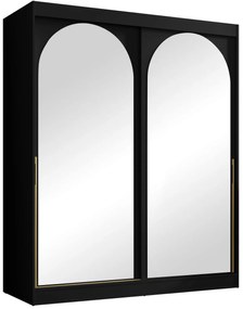 Гардероб Модин плъзгащ-черен-дължина: 180 см