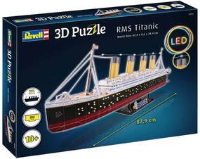 Revell - Пъзел 3D Титаник с лед светлини R00154