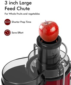 Сокоизстисквачка Royalty Line PJ-19001, 700W, 2 скорости+Pulse, 0.450 ml, Система против капене, Червен