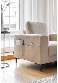 Бежово кресло от рипсено кадифе Lofty Lilly – Miuform