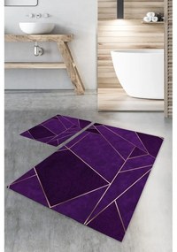 Тъмнолилави килими за баня в комплект от 2 бр. 60x100 cm – Mila Home