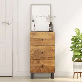 352908 vidaXL Бюфет с 3 чекмеджета 40x33,5x75 см масивно мангово дърво