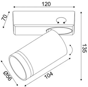 Таван Стена Спот Divino 1Осветление-Gkri