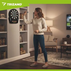 Електронен дартс Trizand 26307 с мишена, стрелички и LCD дисплей – Автоматично отчитане