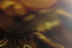 Картина на платно – Буда с абстрактен фон