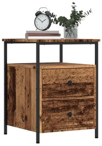 857255 vidaXL Нощни шкафчета, 2 бр, старо дърво, 44x45x60 см, ПДЧ