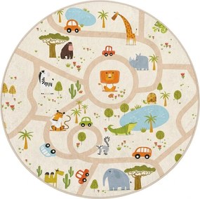 Детско килимче за игра подходящо за пране ø100 cm Savana Ride – Mila Home
