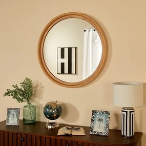 Огледало atmosphera Laia, Ø81.5 cm, Въже, MDF