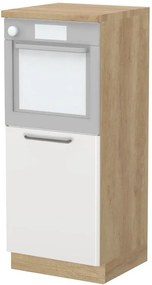 Висок подов шкаф за фурна Modena K14-60-1KR-Oak - White glossy