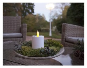 Бяла външна слънчева LED свещ , височина 7,3 см Saul - Star Trading