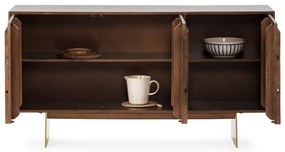 Кафяв скрин от масивно манго 145x76x40 cm Trisha – MOME