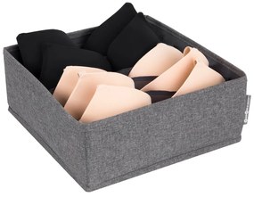 Сив органайзер за чекмеджета с отделения за чекмеджета, 29 x 11 cm - Bigso Box of Sweden
