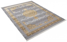 Ексклузивен сив килим със златиста ориенталска шарка Ширина: 120 см | Дължина: 170 см