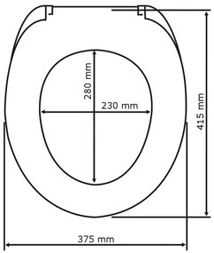 Бяла тоалетна седалка с лесно затваряне , 44,5 x 37,5 cm Samos - Wenko