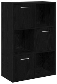 801135 vidaXL Шкаф за съхранение, черен, 60x29,5x90 см, инженерно дърво